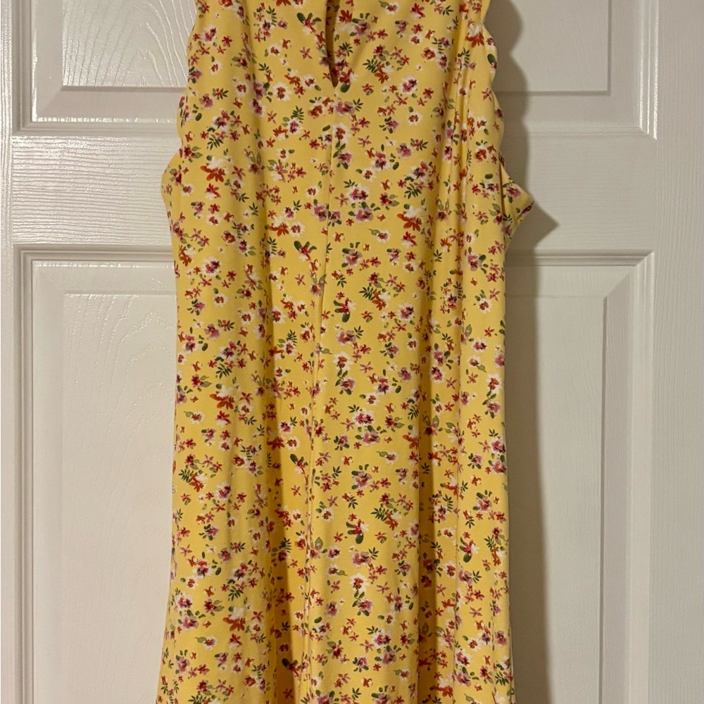 Floral Yellow Midi Dress - Picture 5 of 7